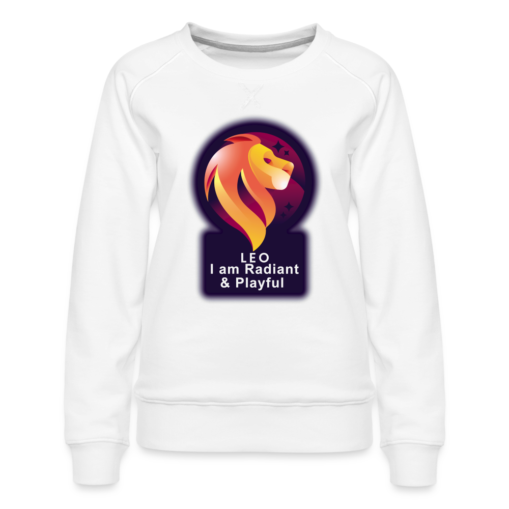 Women’s Glow Leo Premium Sweatshirt - white