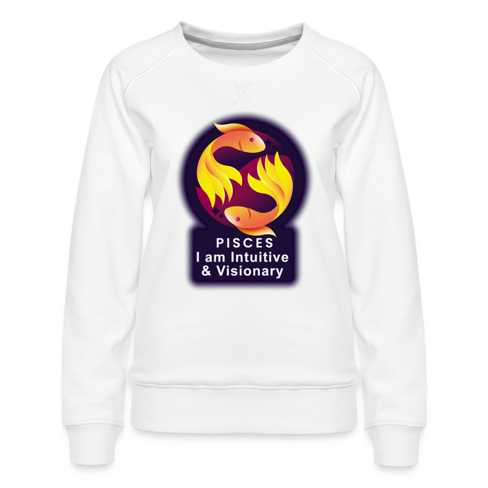 Women’s Glow Pisces Premium Sweatshirt - white