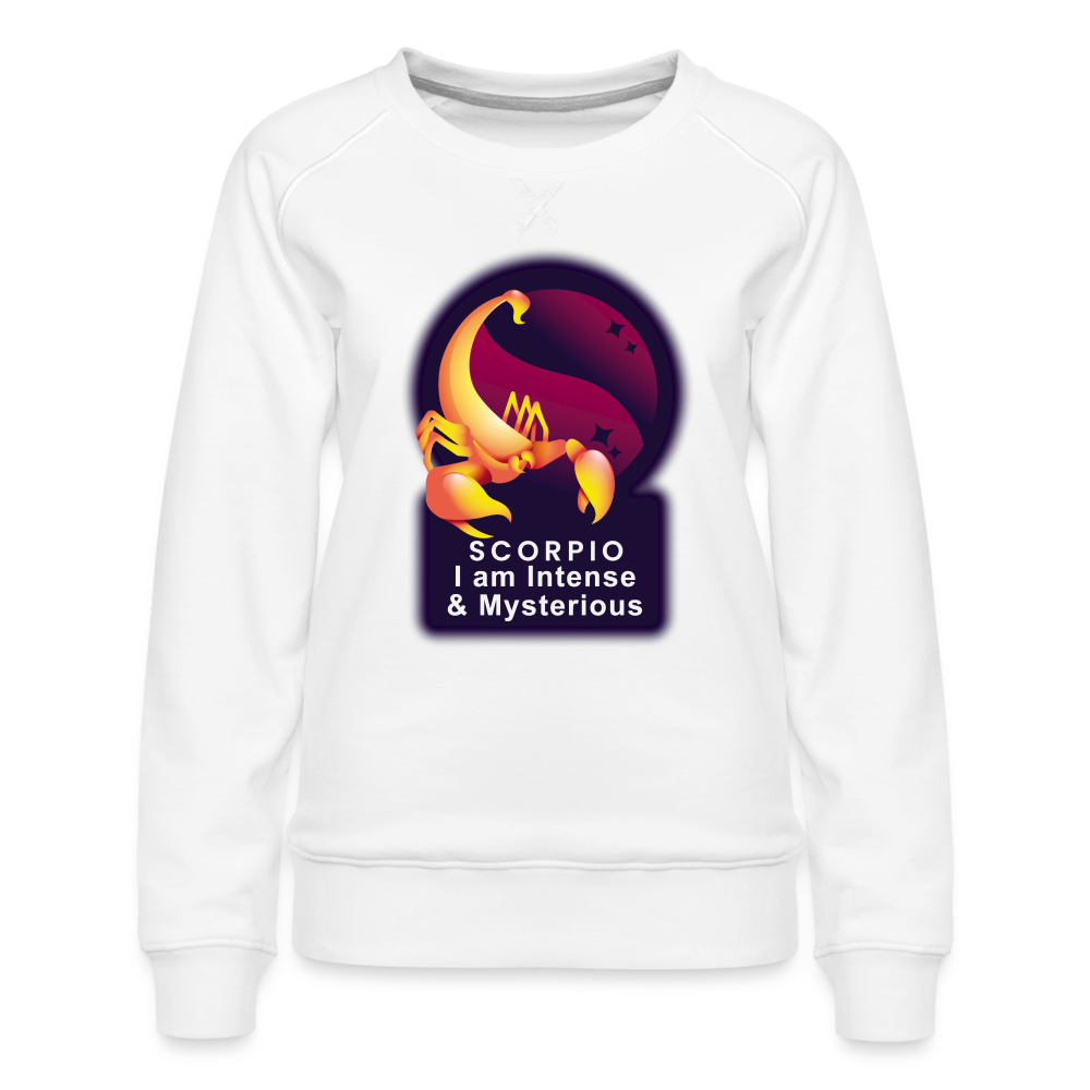 Women’s Glow Scorpio Premium Sweatshirt - white