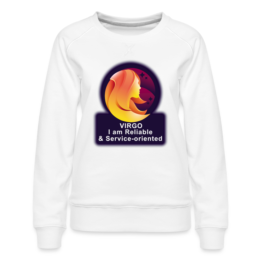 Women’s Glow Virgo Premium Sweatshirt - white