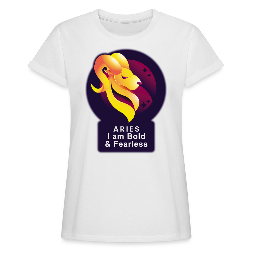 Women's Glow Aries Relaxed Fit T-Shirt - white