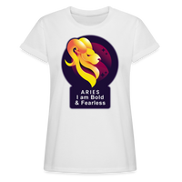 Thumbnail for Women's Glow Aries Relaxed Fit T-Shirt - white