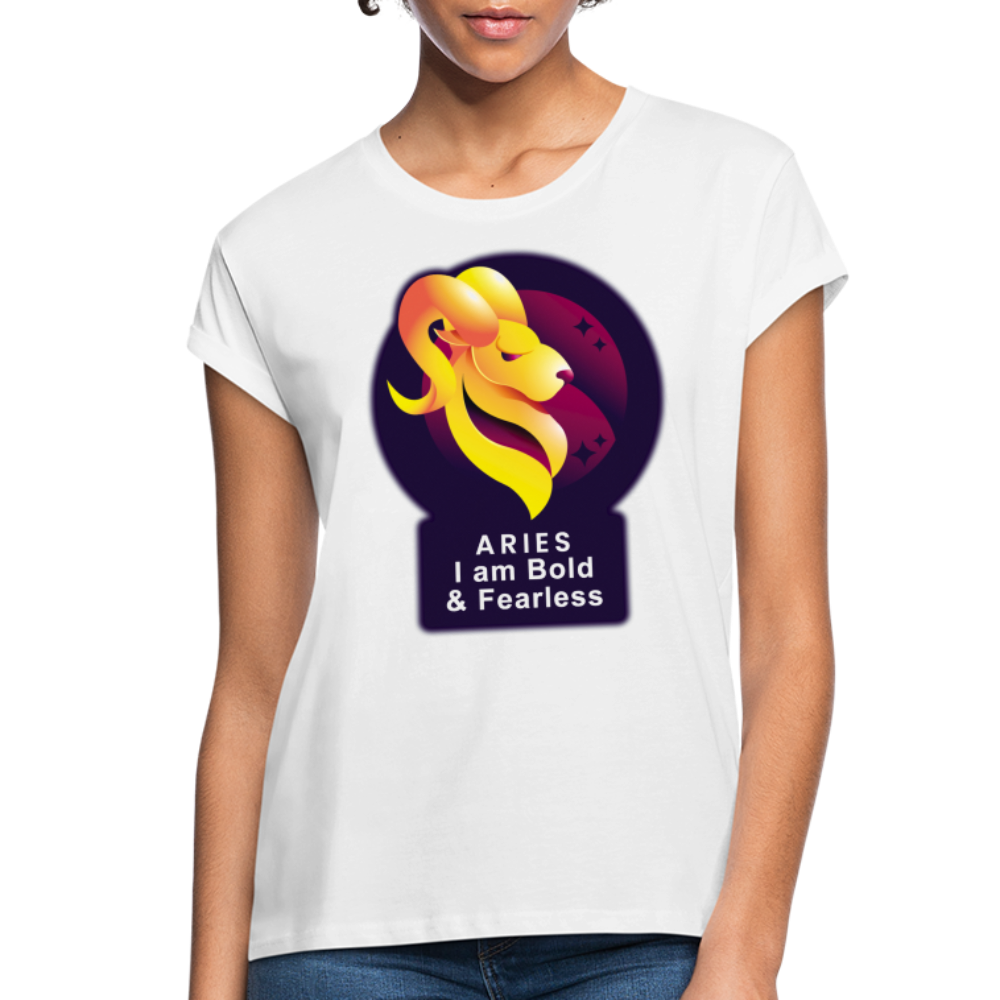 Women's Glow Aries Relaxed Fit T-Shirt - white