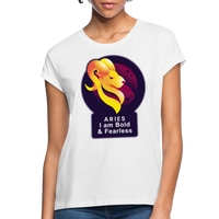 Thumbnail for Women's Glow Aries Relaxed Fit T-Shirt - white