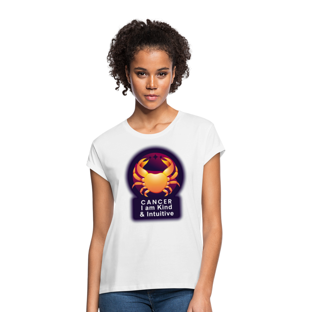 Women's Glow Cancer Relaxed Fit T-Shirt - white