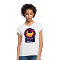 Thumbnail for Women's Glow Cancer Relaxed Fit T-Shirt - white