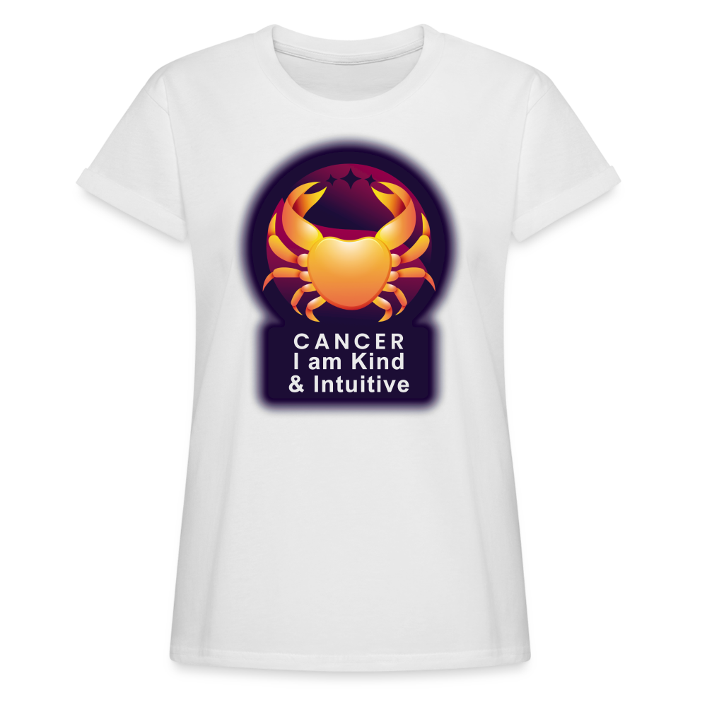 Women's Glow Cancer Relaxed Fit T-Shirt - white