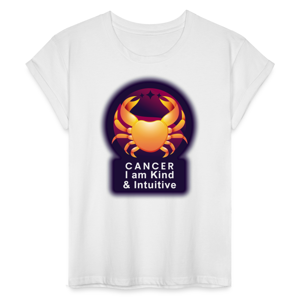 Women's Glow Cancer Relaxed Fit T-Shirt - white