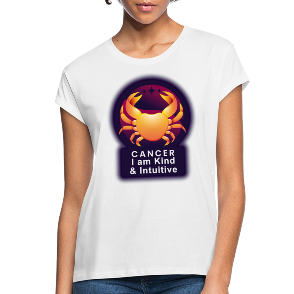 Women's Glow Cancer Relaxed Fit T-Shirt - white