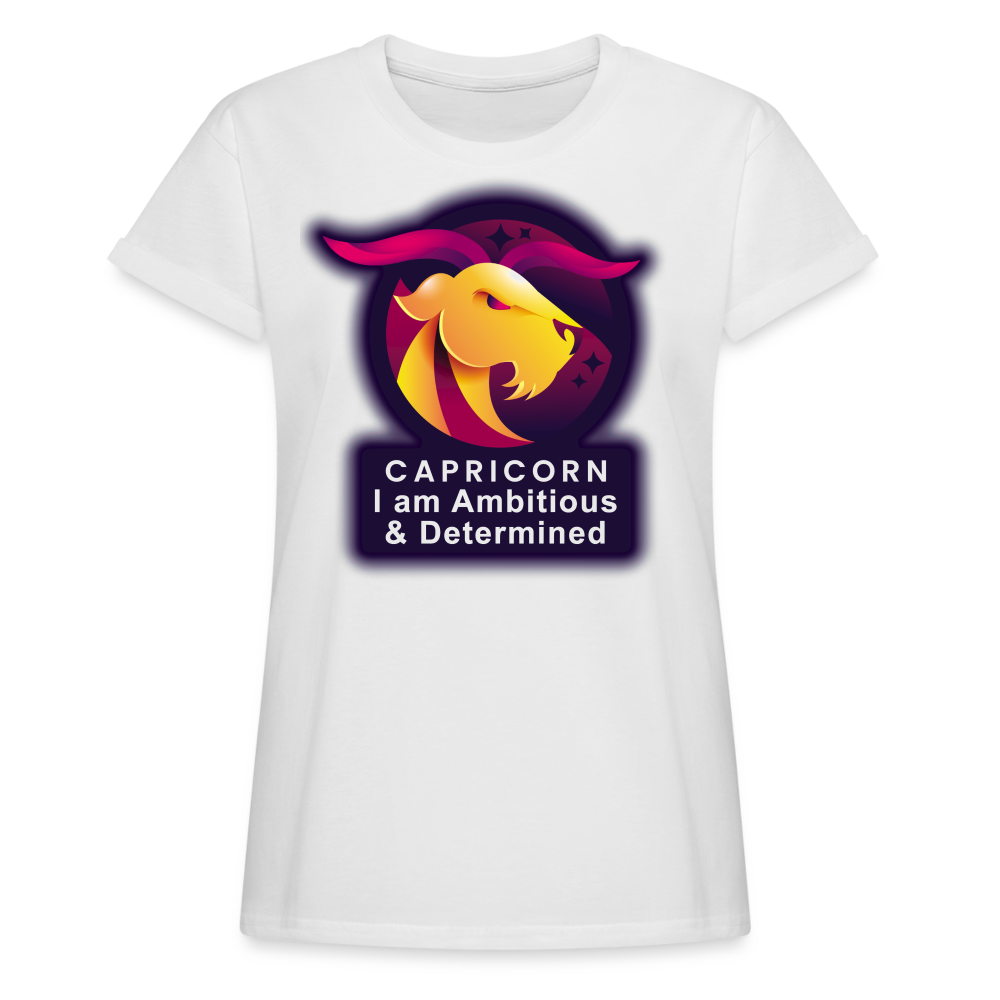 Women's Glow Capricorn Relaxed Fit T-Shirt - white