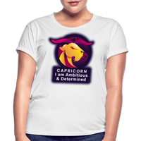 Thumbnail for Women's Glow Capricorn Relaxed Fit T-Shirt - white