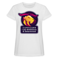 Thumbnail for Women's Glow Capricorn Relaxed Fit T-Shirt - white