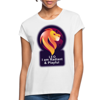 Thumbnail for Women's Glow Leo Relaxed Fit T-Shirt - white