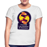 Thumbnail for Women's Glow Pisces Relaxed Fit T-Shirt - white