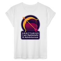 Thumbnail for Women's Glow Sagittarius Relaxed Fit T-Shirt - white