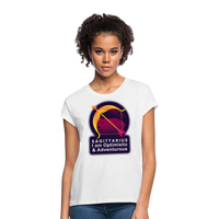 Thumbnail for Women's Glow Sagittarius Relaxed Fit T-Shirt - white