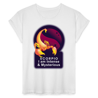 Thumbnail for Women's Glow Scorpio Relaxed Fit T-Shirt - white