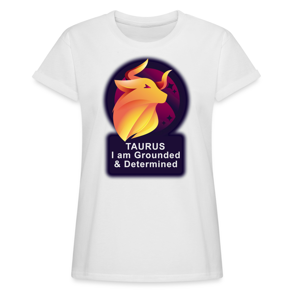 Women's Glow Taurus Relaxed Fit T-Shirt - white