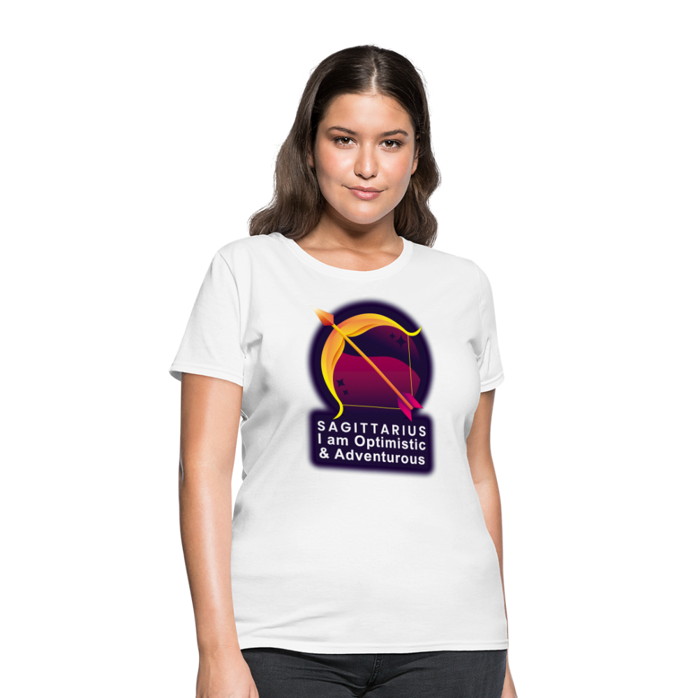 Women's Glow Sagittarius T-Shirt - white