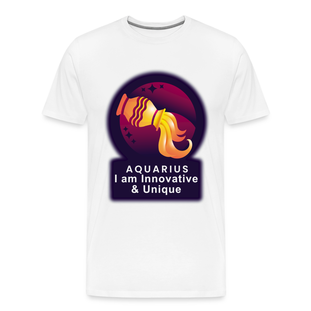 Men's Glow Aquarius Premium T-Shirt - white