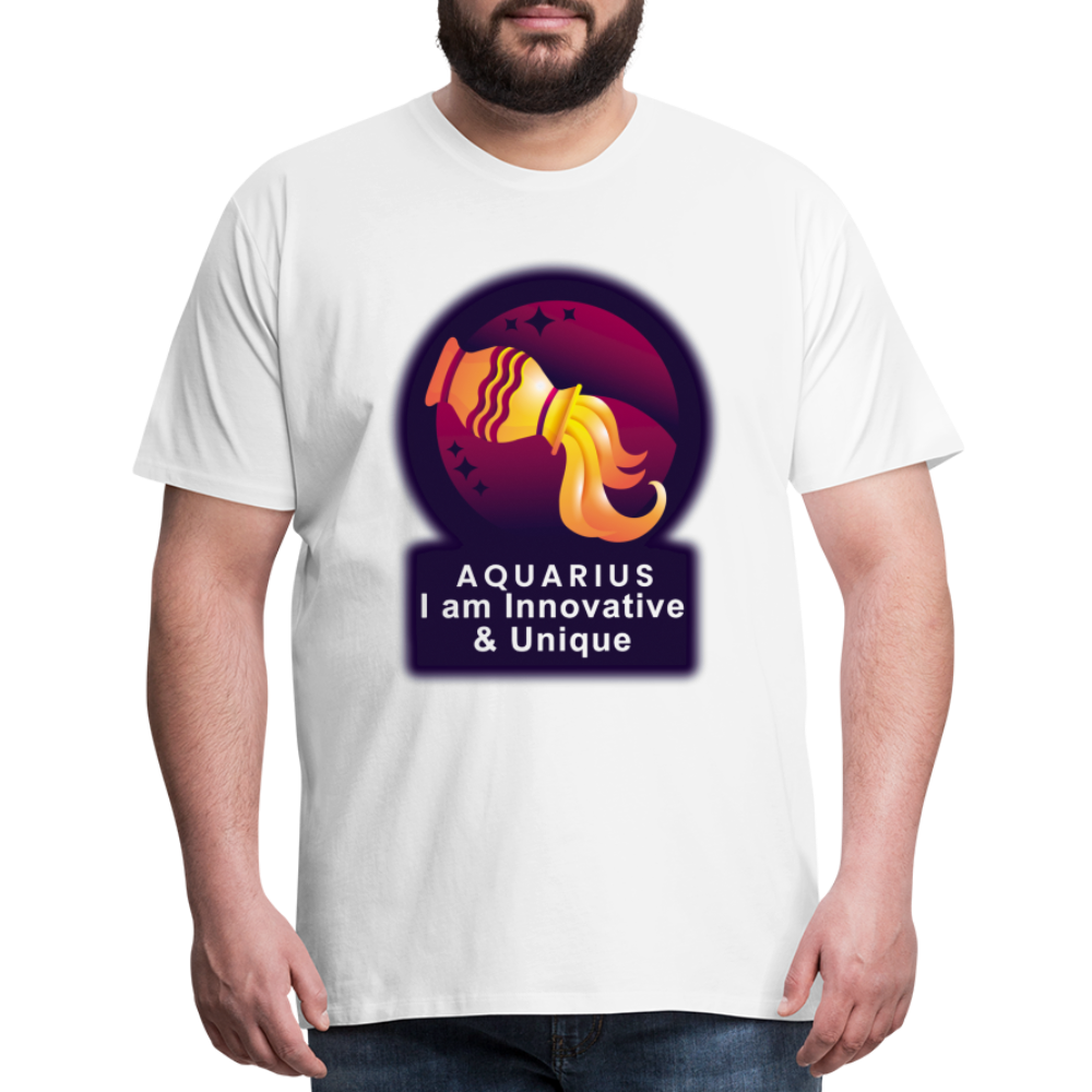 Men's Glow Aquarius Premium T-Shirt - white