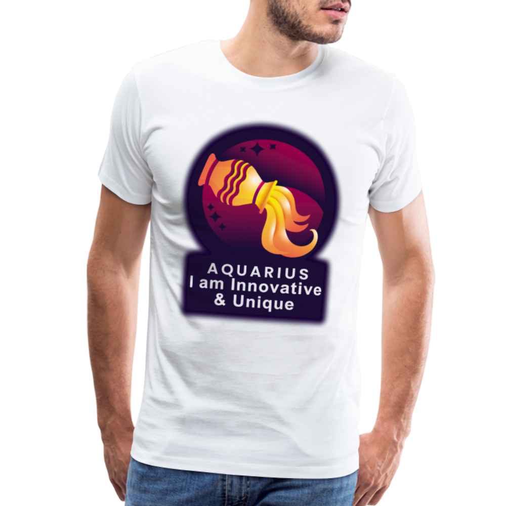 Men's Glow Aquarius Premium T-Shirt - white