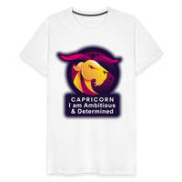 Thumbnail for Men's Glow Capricorn Premium T-Shirt - white