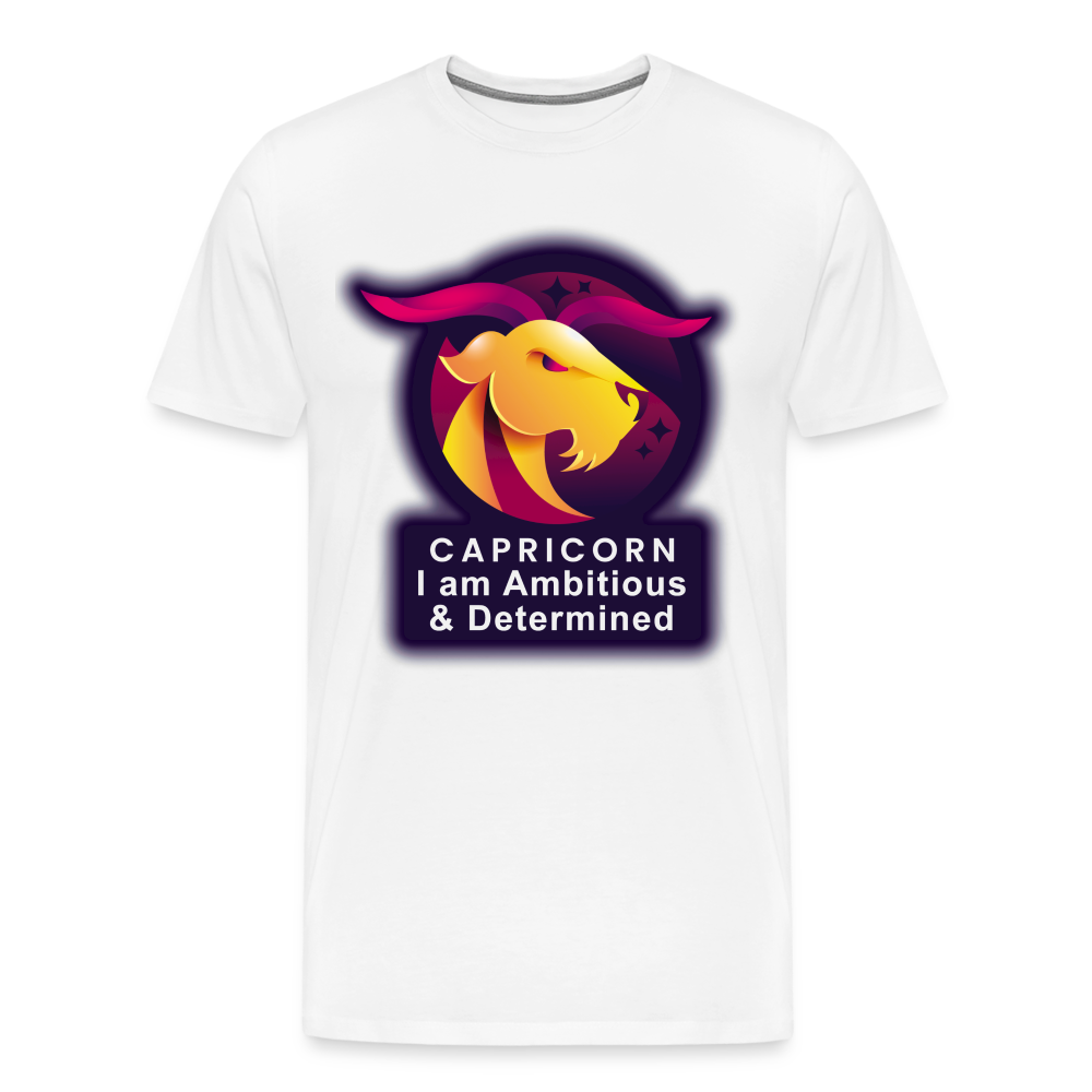 Men's Glow Capricorn Premium T-Shirt - white