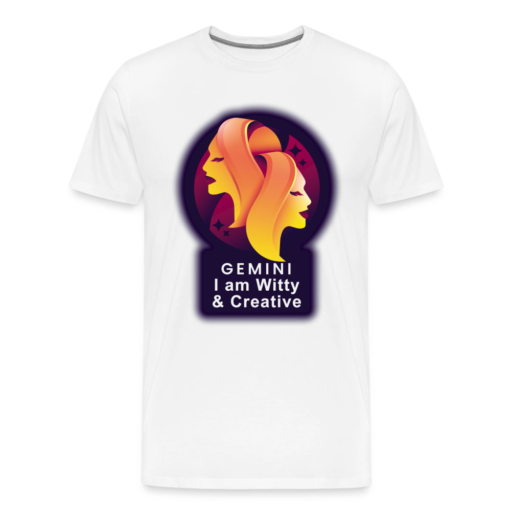 Men's Glow Gemini Premium T-Shirt - white