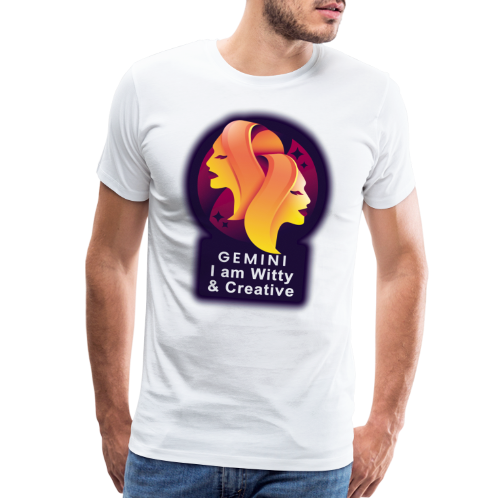 Men's Glow Gemini Premium T-Shirt - white