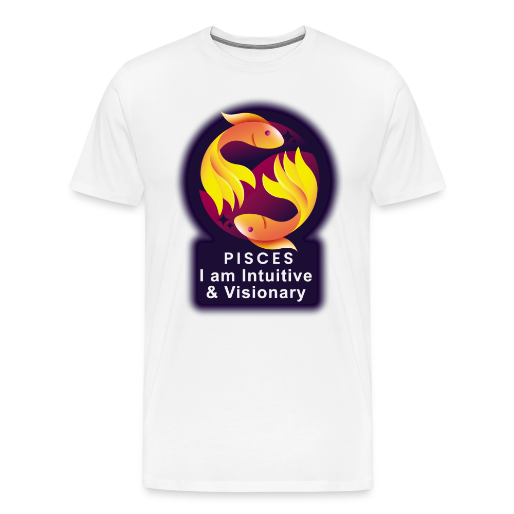 Men's Glow Pisces Premium T-Shirt - white