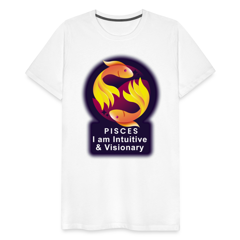 Men's Glow Pisces Premium T-Shirt - white