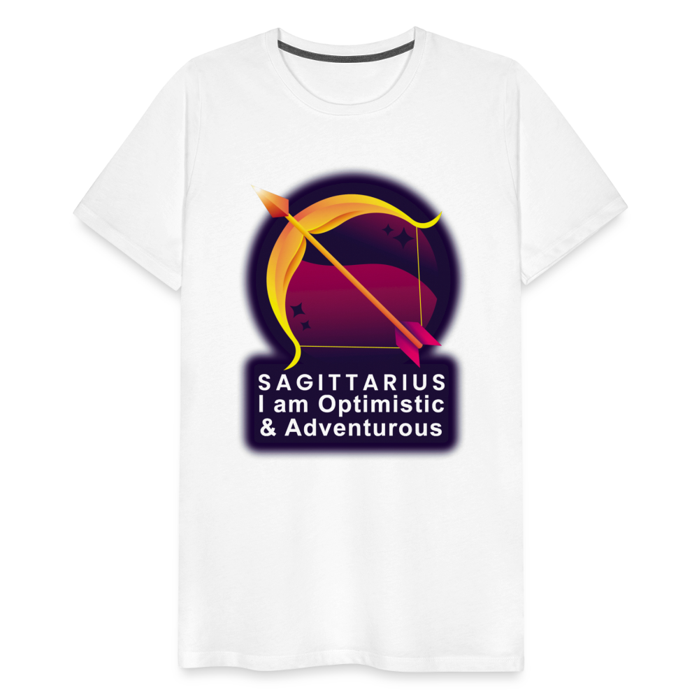 Men's Glow Sagittarius Premium T-Shirt - white