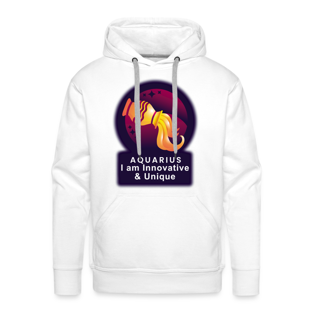 Men’s Glow Aquarius Premium Hoodie - white