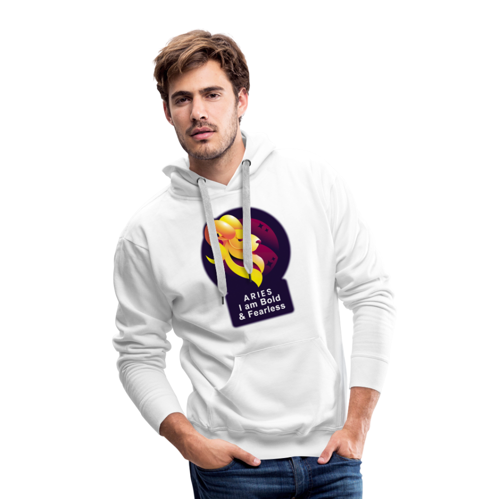 Men’s Glow Aries Premium Hoodie - white