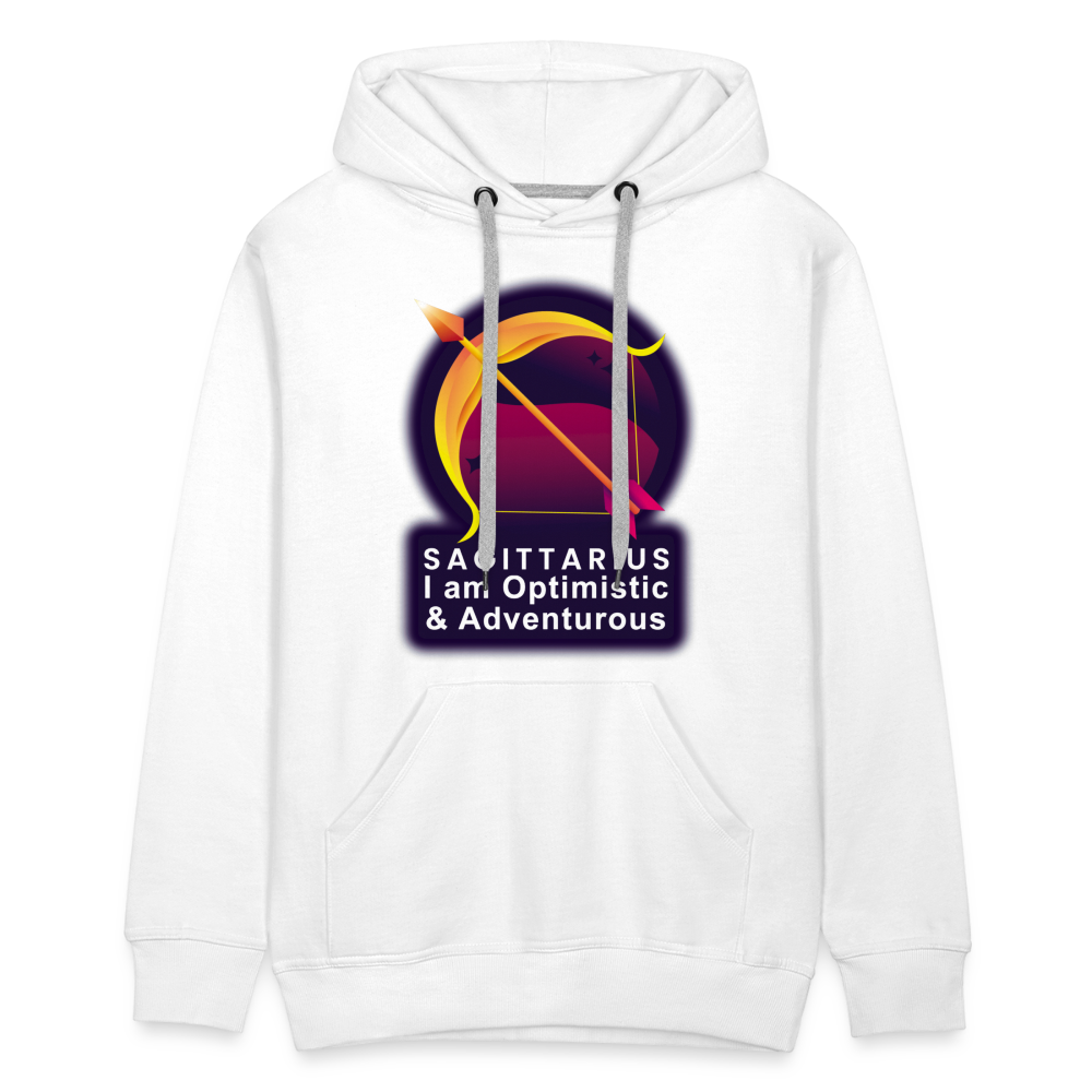 Men’s Glow Sagittarius Premium Hoodie - white