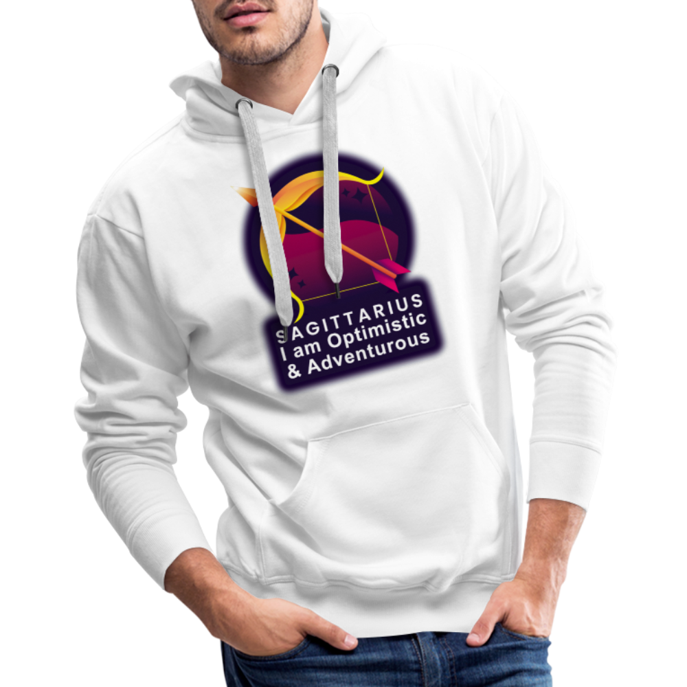 Men’s Glow Sagittarius Premium Hoodie - white