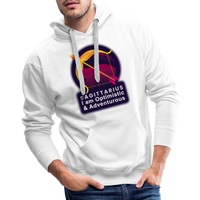 Thumbnail for Men’s Glow Sagittarius Premium Hoodie - white