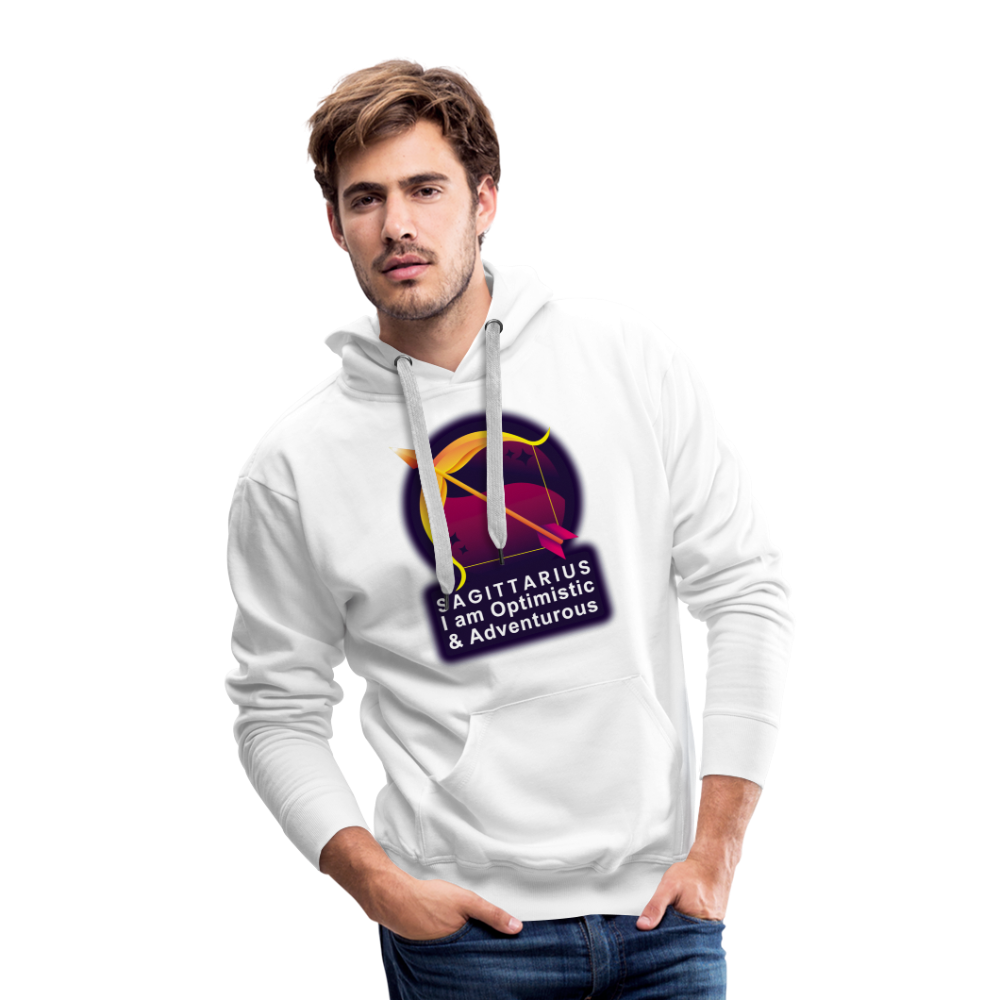 Men’s Glow Sagittarius Premium Hoodie - white