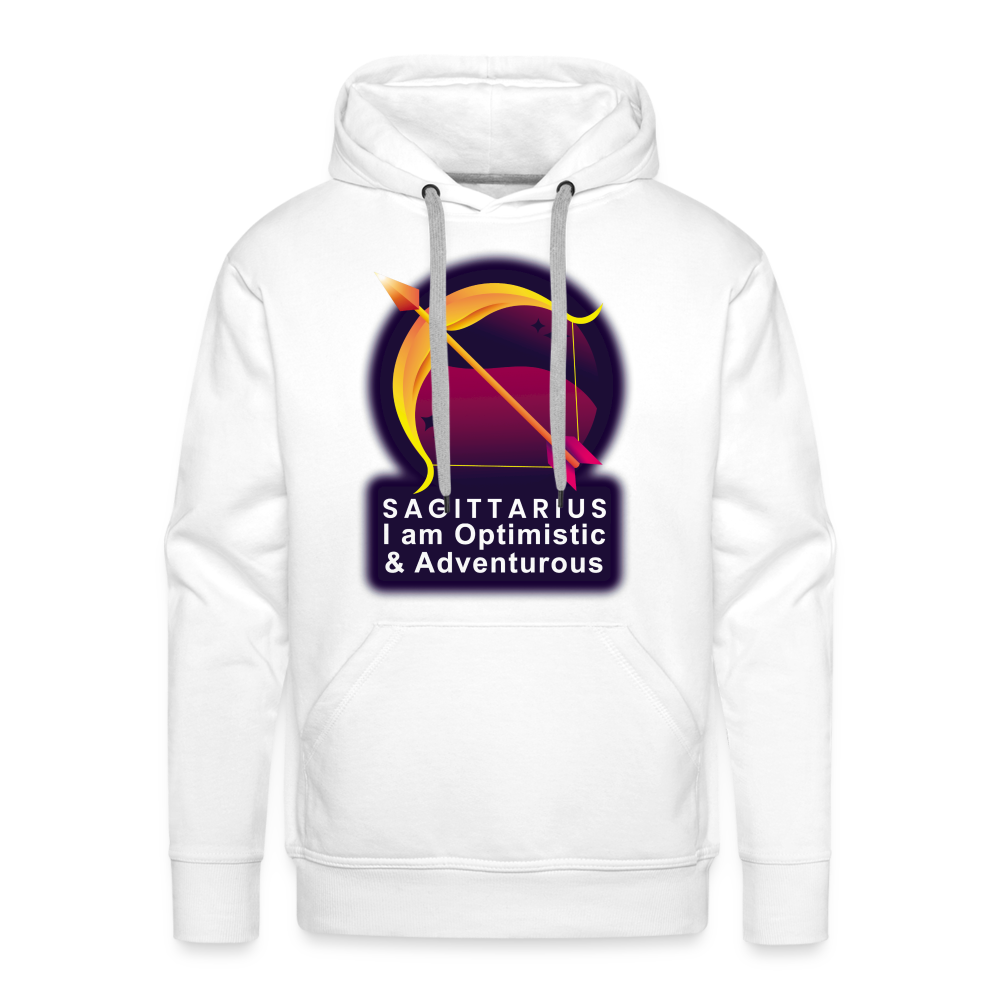 Men’s Glow Sagittarius Premium Hoodie - white