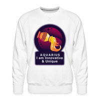 Thumbnail for Men’s Glow Aquarius Premium Sweatshirt - white