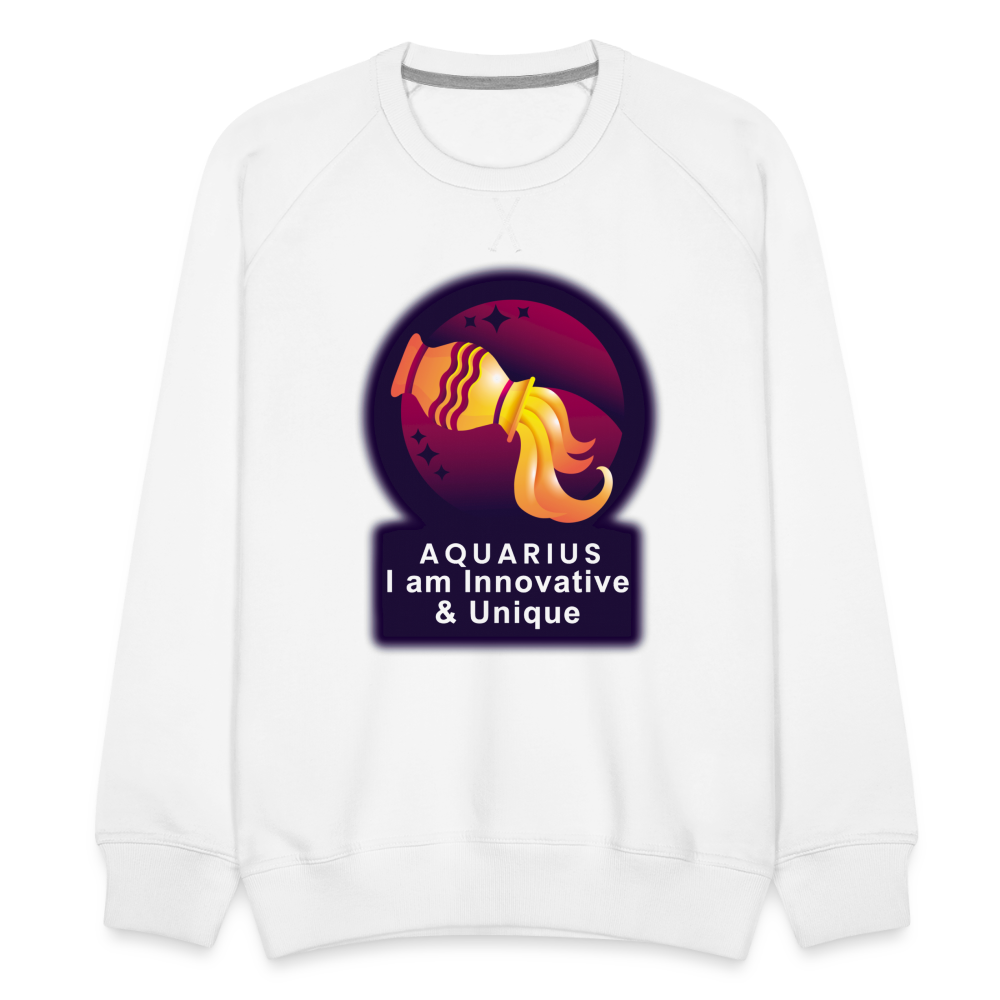 Men’s Glow Aquarius Premium Sweatshirt - white