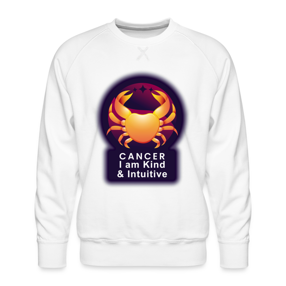 Men’s Glow Cancer Premium Sweatshirt - white