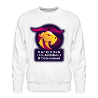 Thumbnail for Men’s Glow Capricorn Premium Sweatshirt - white