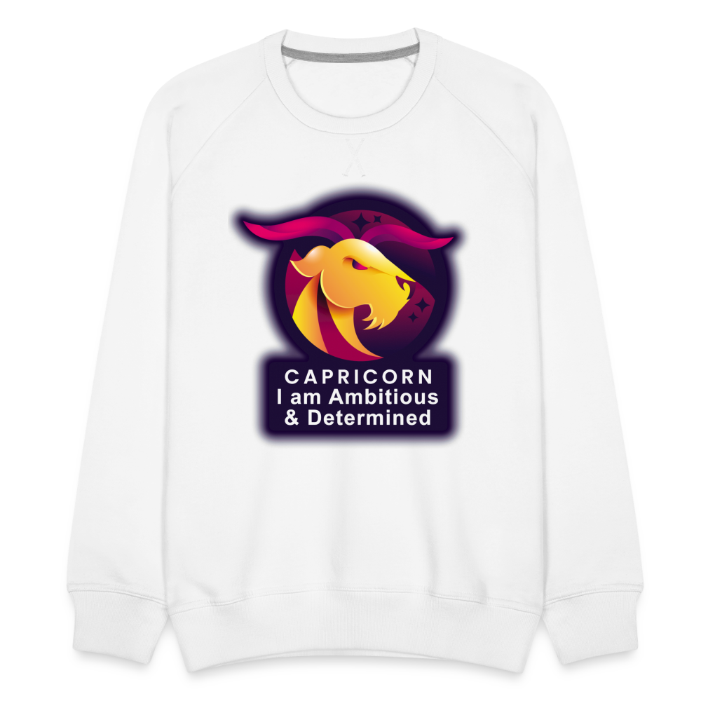 Men’s Glow Capricorn Premium Sweatshirt - white