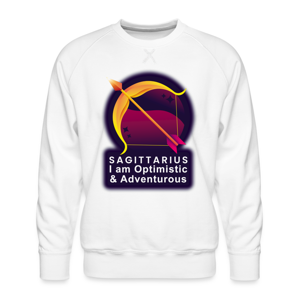 Men’s Glow Sagittarius Premium Sweatshirt - white