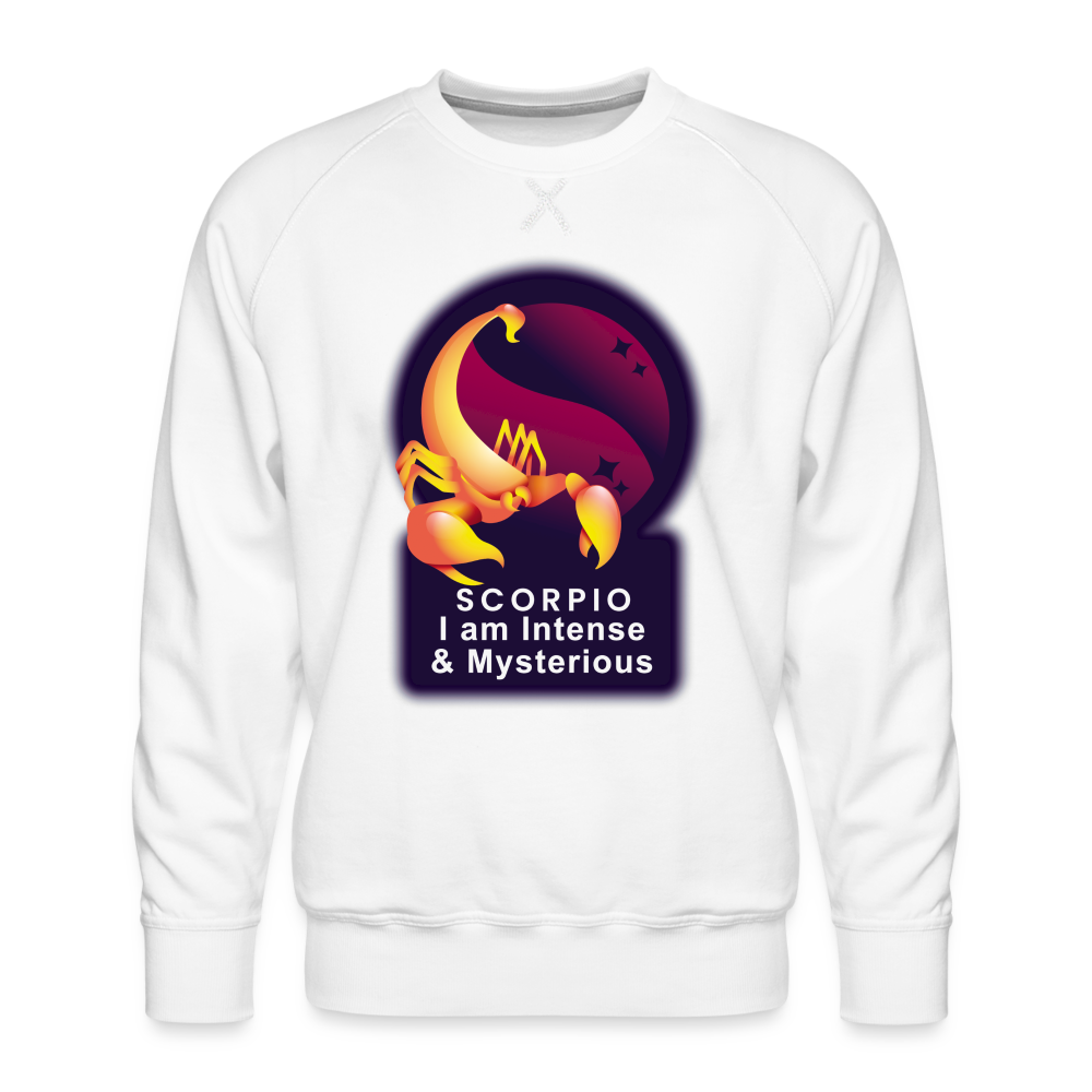 Men’s Glow Scorpio Premium Sweatshirt - white