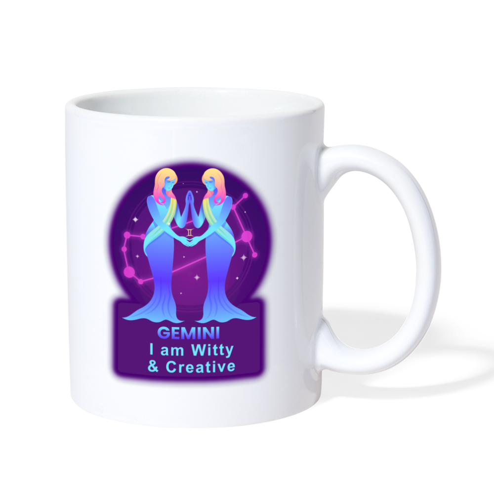 Neon Gemini Coffee/Tea Mug - white