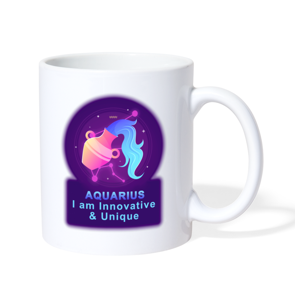 Neon Aquarius Coffee/Tea Mug - white
