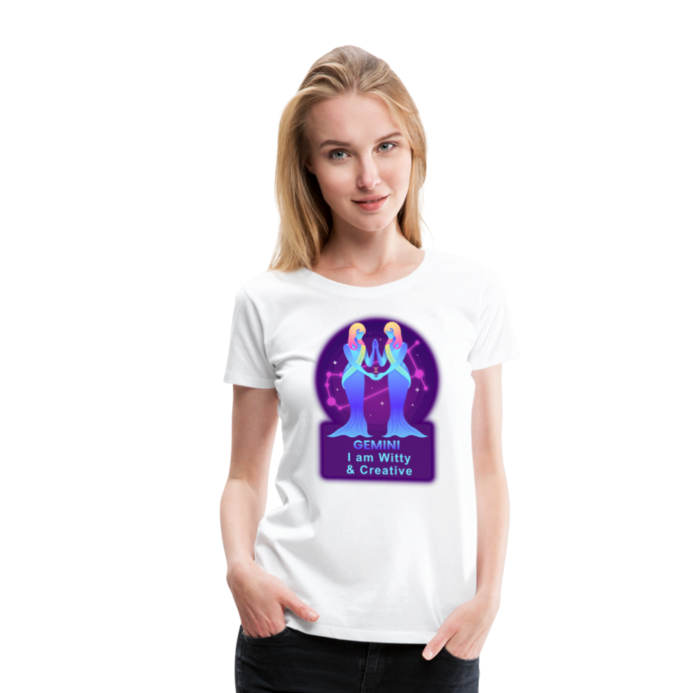 Women’s Neon Gemini Premium T-Shirt - white